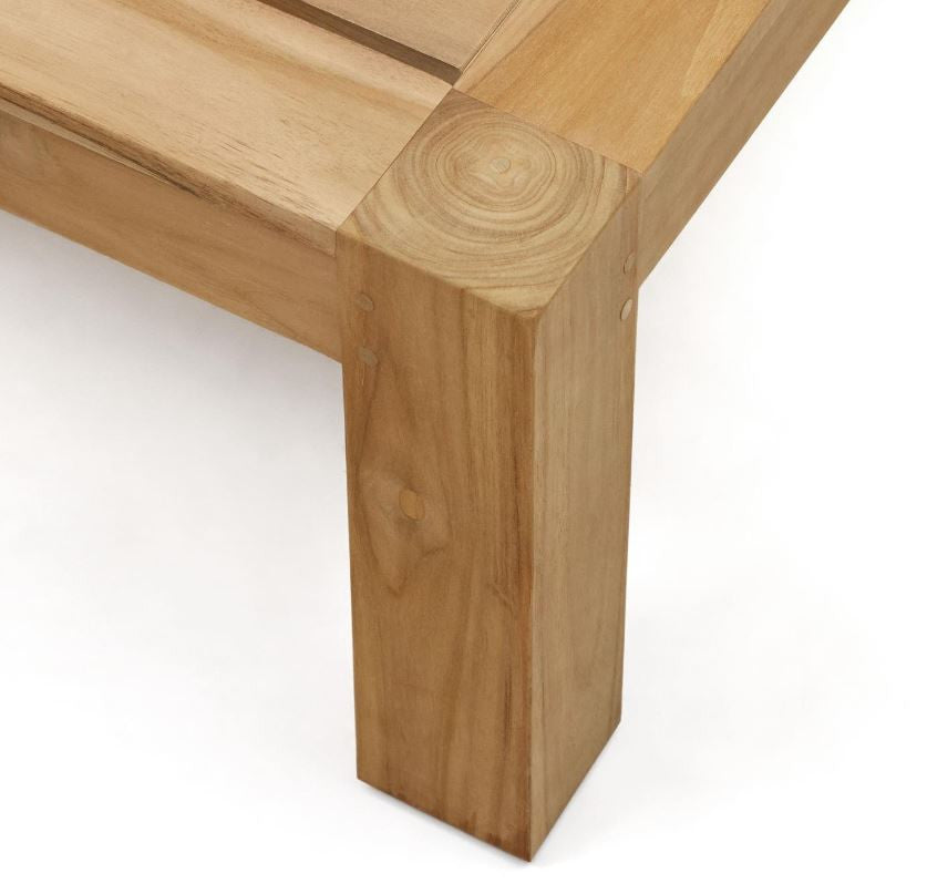 Masa de cafea exterior maro din lemn 71x153 cm Forcanera Kave Home