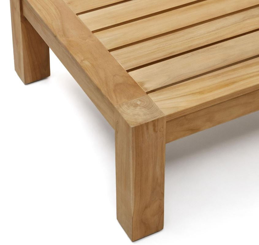 Masa de cafea exterior maro din lemn 71x153 cm Forcanera Kave Home