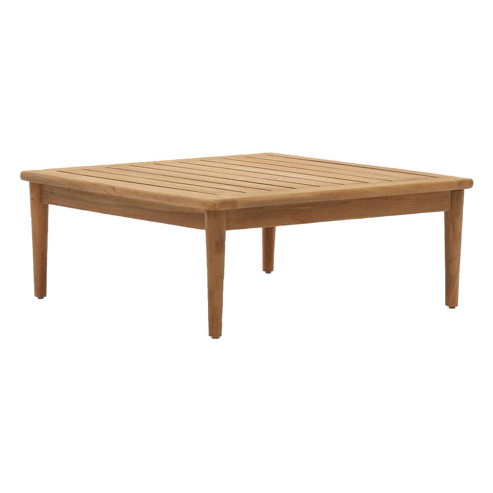 Masa de cafea exterior maro din lemn 80x80 cm Portitxol Kave Home