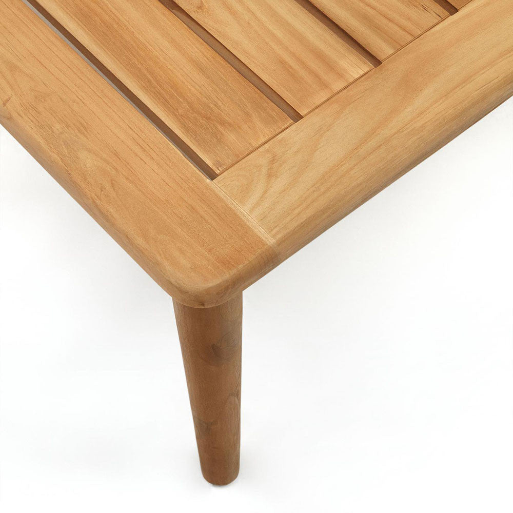 Masa de cafea exterior maro din lemn 80x80 cm Portitxol Kave Home