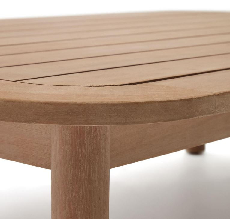 Masa de cafea exterior maro din lemn 89x140 cm Sacova Kave Home