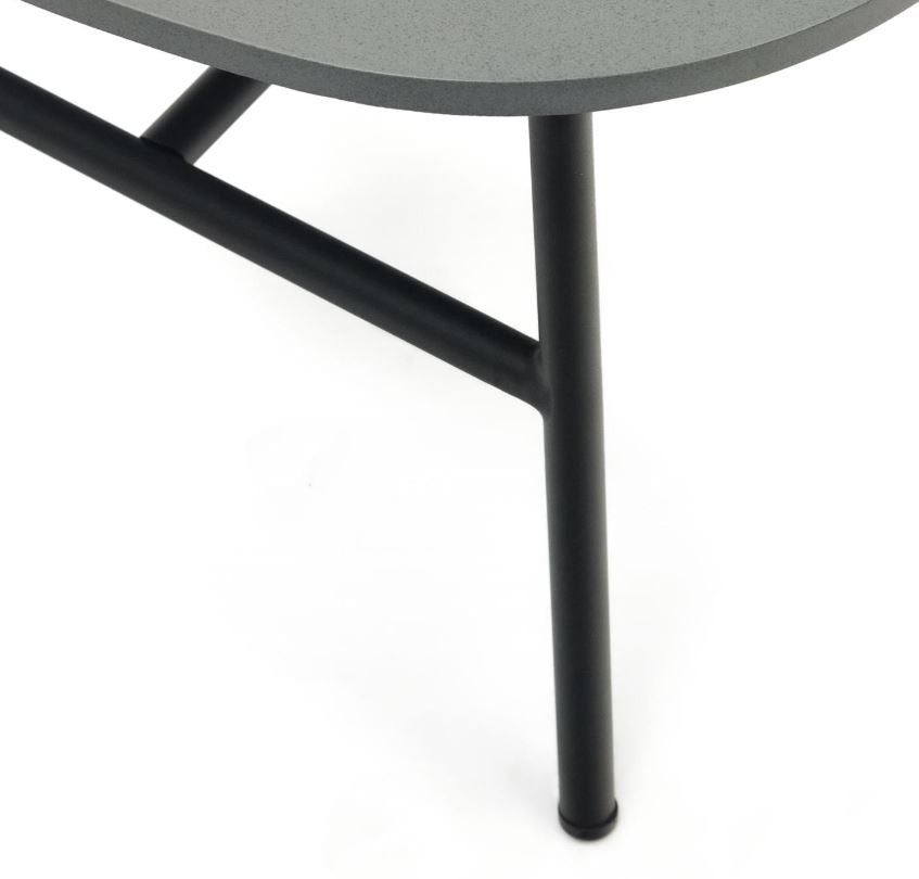 Masa de cafea exterior neagra din metal 60x100 cm Bramant Kave Home