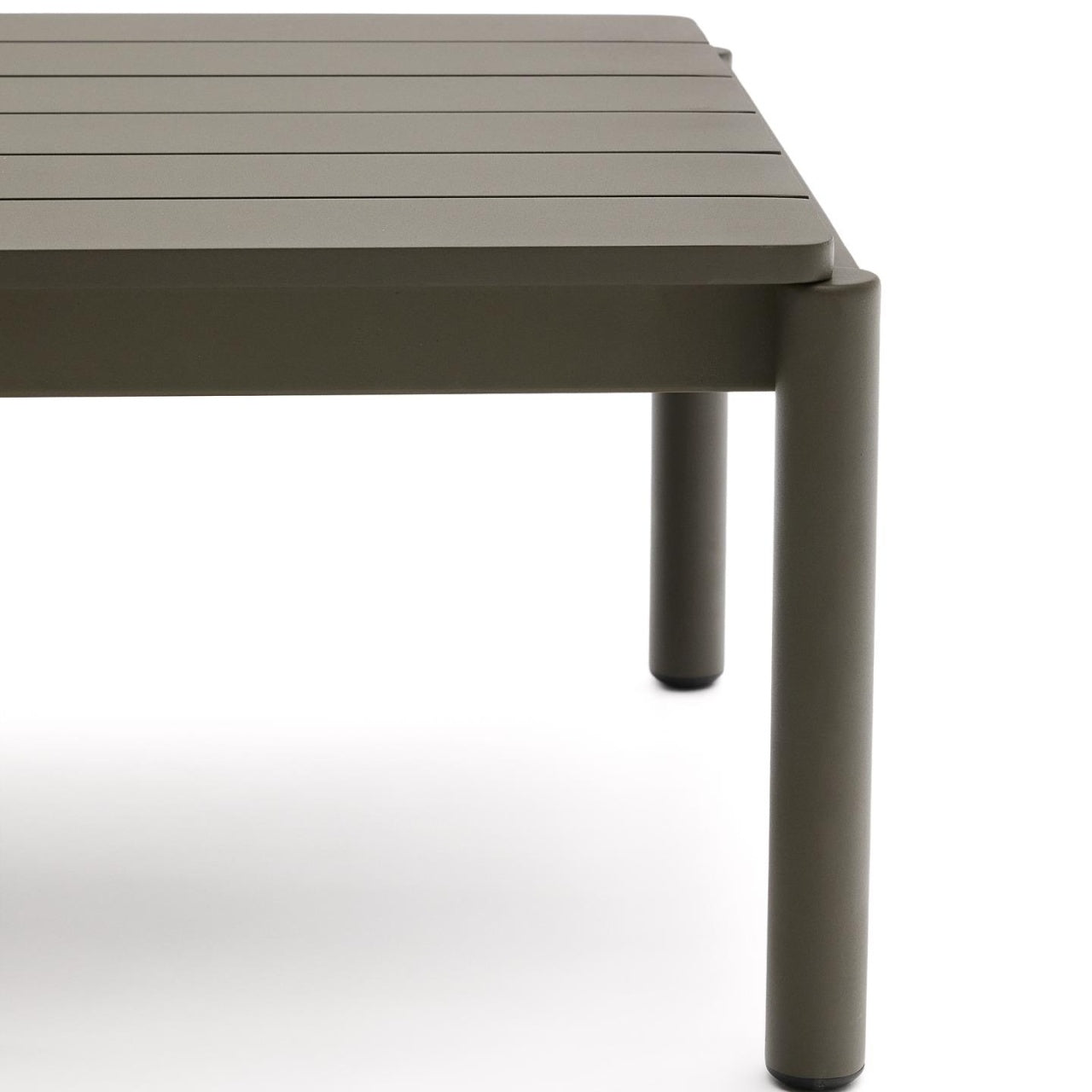 Masa de cafea exterior verde din metal 63x145 cm Sorells Kave Home
