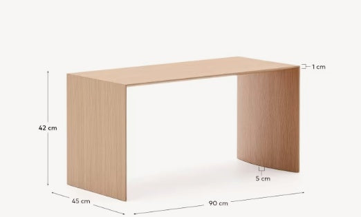 Masa de cafea maro din lemn 45x90 cm Litto Oak Kave Home