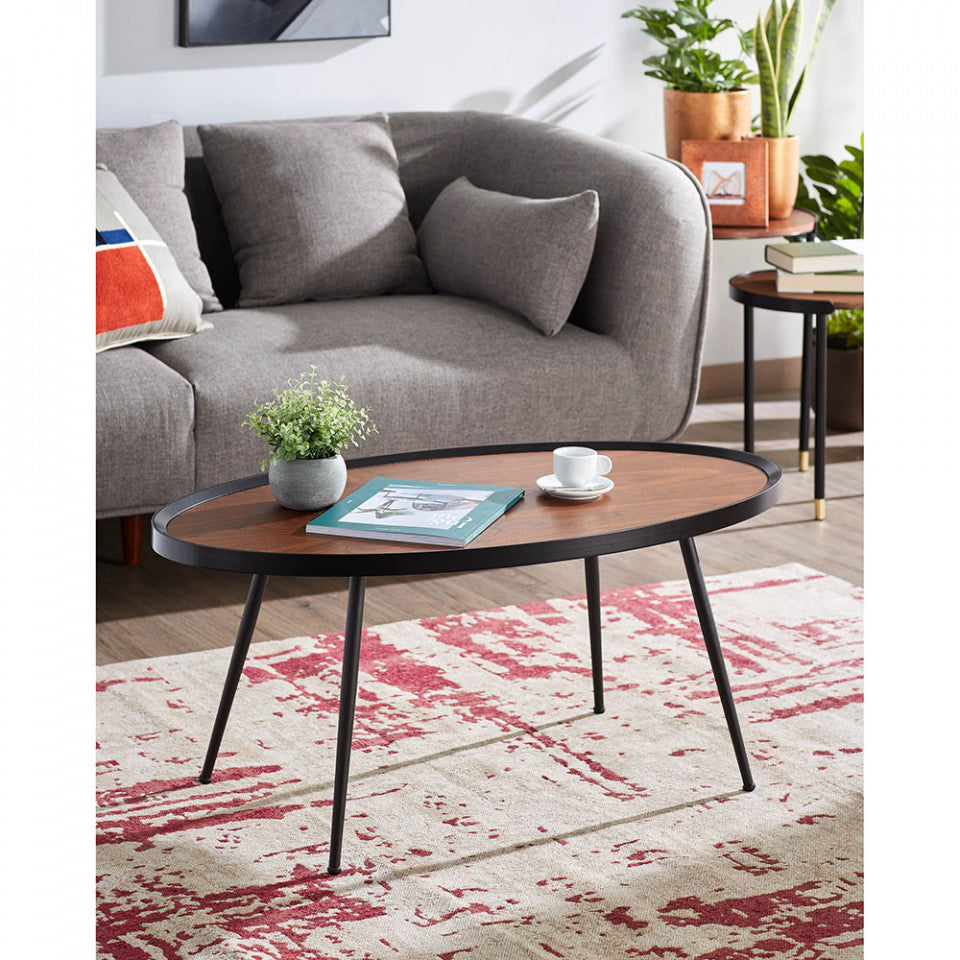Masa de cafea maro din lemn 56x102 cm Kinsley Kave Home