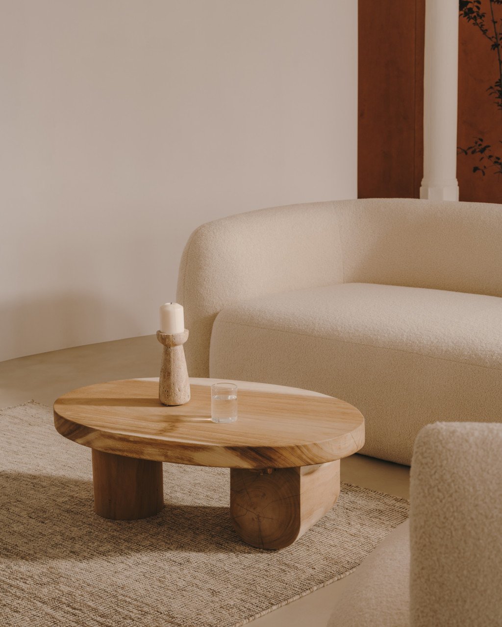 Masa de cafea maro din lemn 60x90 cm Mosi Kave Home