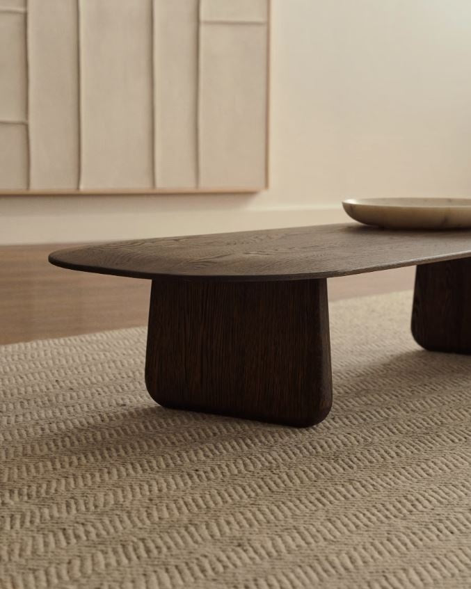 Masa de cafea maro din lemn 64x146 cm Pirita Kave Home