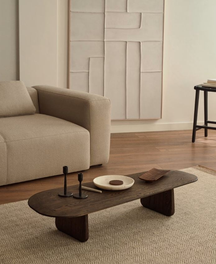 Masa de cafea maro din lemn 64x146 cm Pirita Kave Home