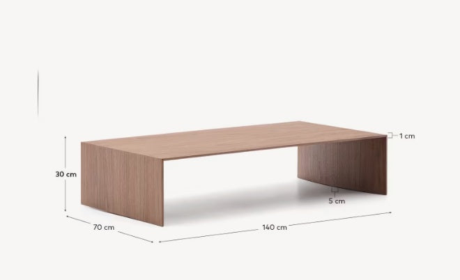 Masa de cafea maro din lemn 70x140 cm Litto Kave Home