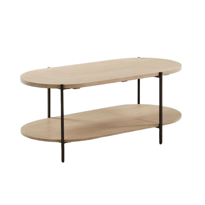 Masa de cafea maro/neagra din lemn 55x110 cm Palmia Kave Home