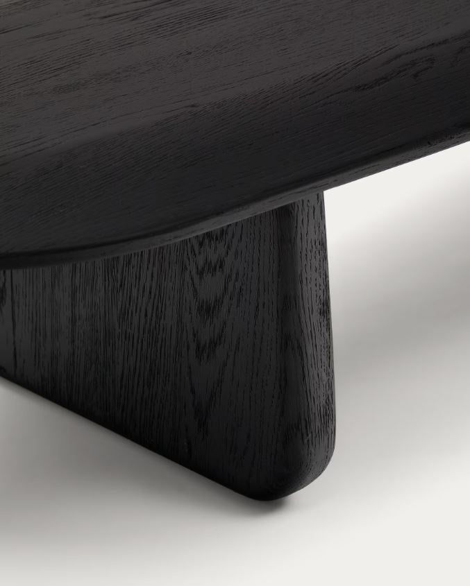 Masa de cafea neagra din lemn 64x146 cm Pirita Kave Home
