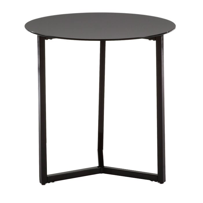 Masa de cafea neagra din metal 50 cm Raeam Kave Home