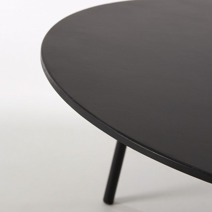Masa de cafea neagra din metal 70 cm Mathis Kave Home