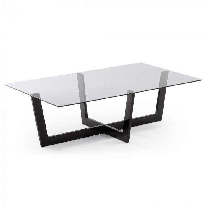 Masa de cafea neagra din metal 70x120 cm Plam Kave Home