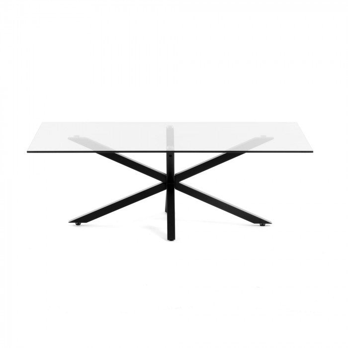 Masa de cafea neagra din metal 70x130 cm Argon Kave Home