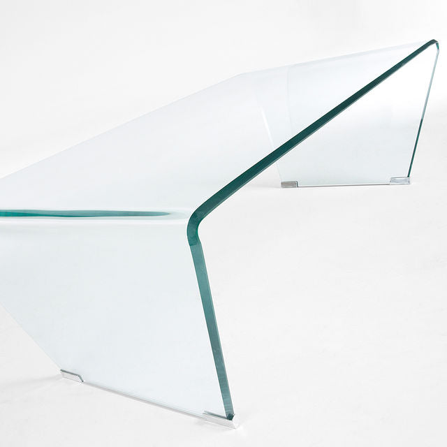 Masa de cafea transparenta din sticla 60x120 cm Burano Kave Home