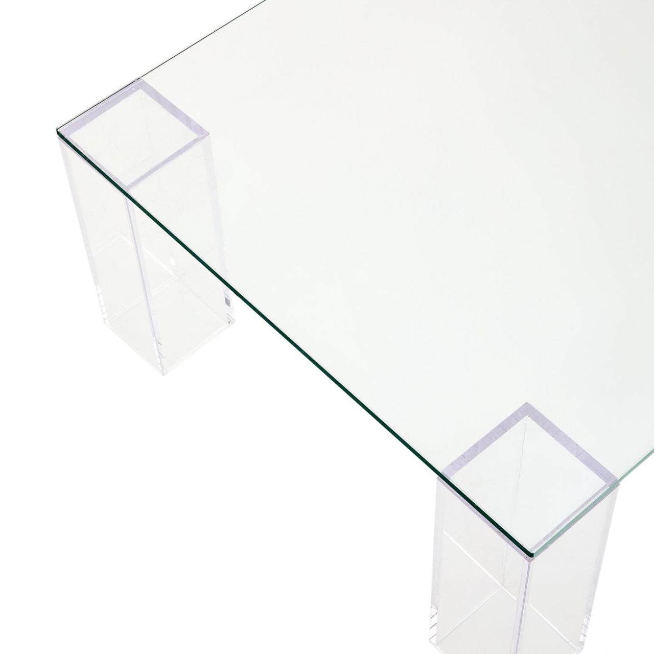 Masa de cafea transparenta din sticla 60x140 cm Adularia Kave Home
