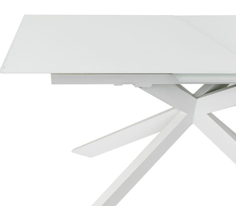 Masa dining extensibila alba din metal 90x160(210) cm Vashti Kave Home