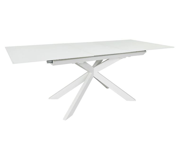 Masa dining extensibila alba din metal 90x160(210) cm Vashti Kave Home