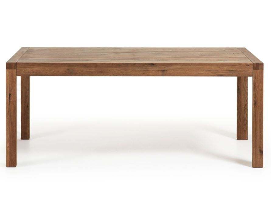 Masa dining extensibila dreptunghiulara maro din lemn 90x(180)230 cm Briva Kave Home