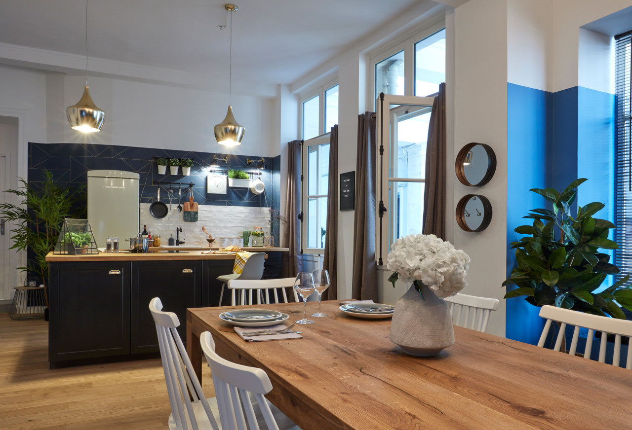 Masa dining extensibila dreptunghiulara maro din lemn 90x(180)230 cm Briva Kave Home