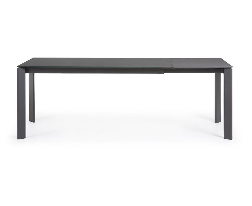 Masa dining extensibila gri din metal 90x(160)220 cm Axis Kave Home