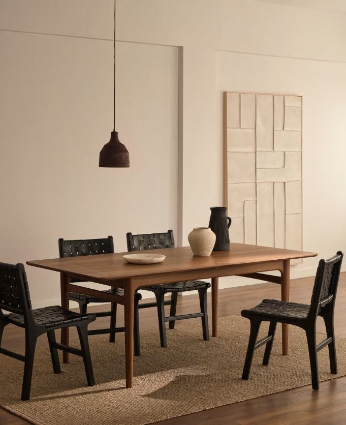 Masa dining extensibila maro din lemn 100x200(260) cm Elan Kave Home