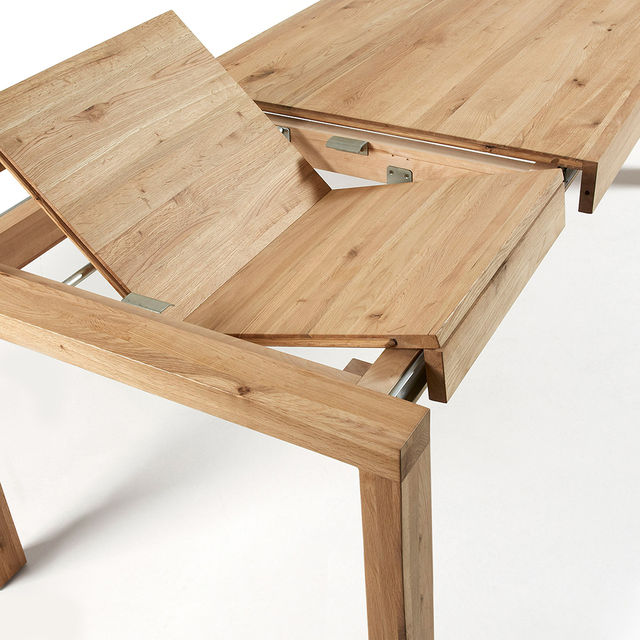Masa dining extensibila maro din lemn 100x200(280) cm Briva Kave Home