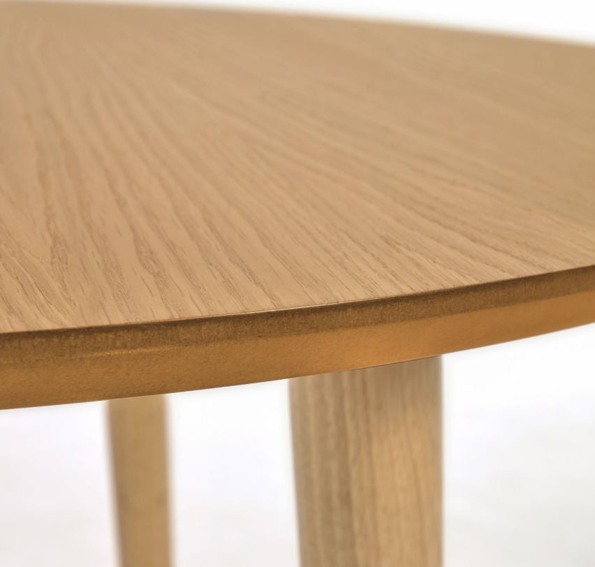 Masa dining extensibila maro din lemn 90(170) cm Oqui Kave Home