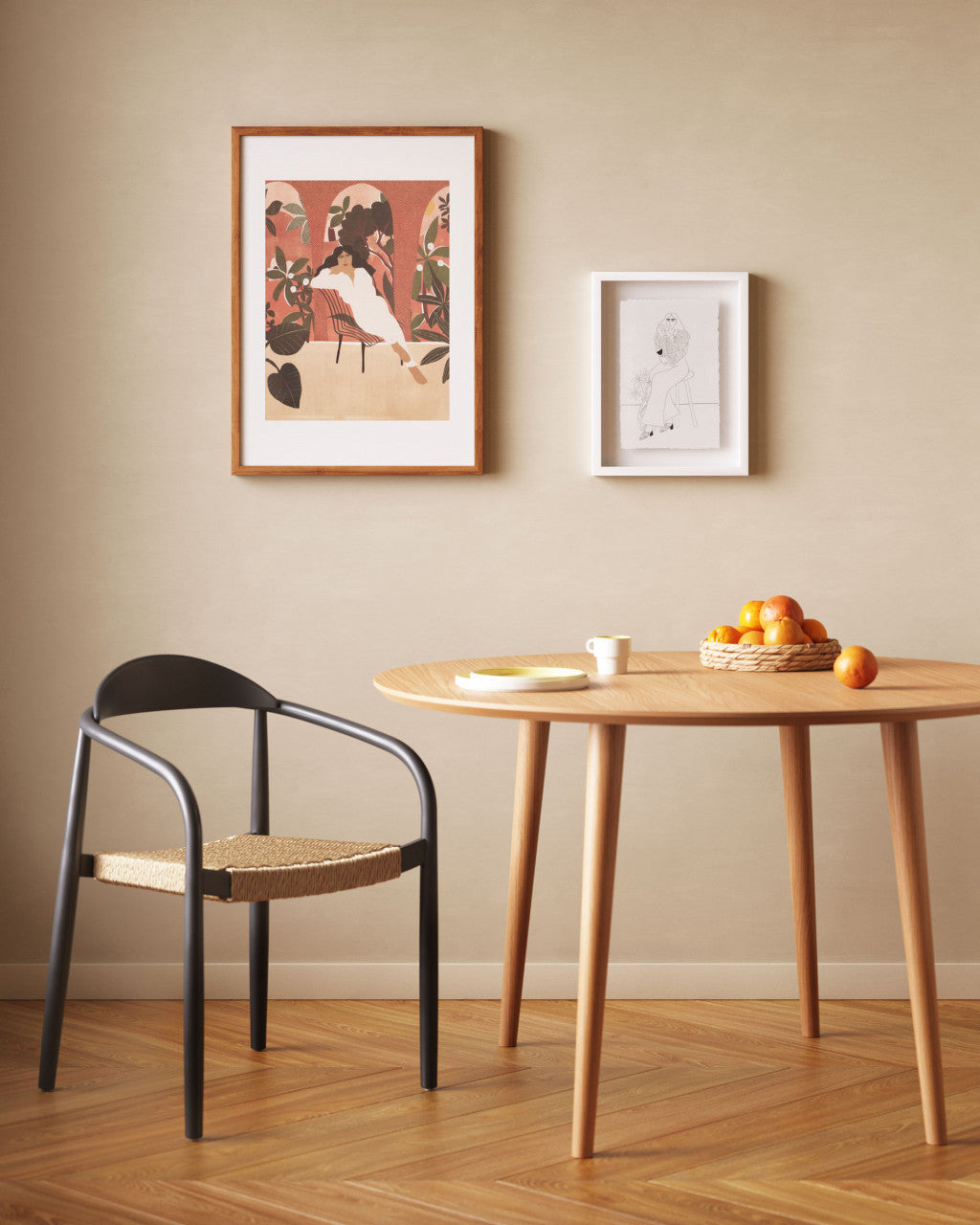 Masa dining extensibila maro din lemn 90x120(200) cm Oqui Kave Home