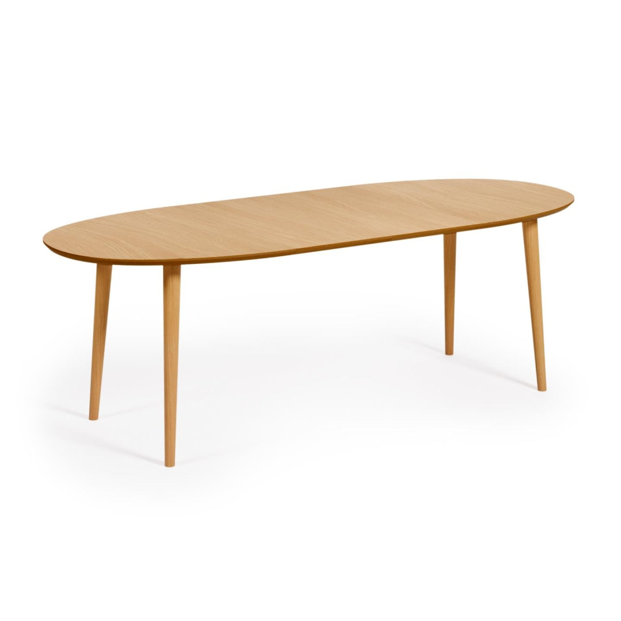 Masa dining extensibila maro din lemn 90x140(220) cm Oqui Kave Home