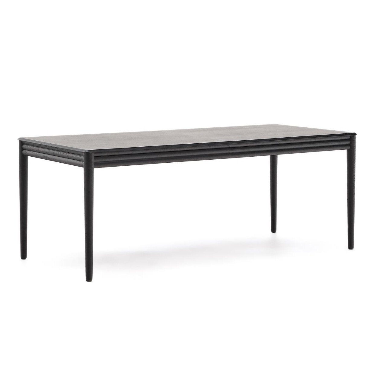 Masa dining extensibila neagra din lemn 90x200(280) cm Lenon Kave Home