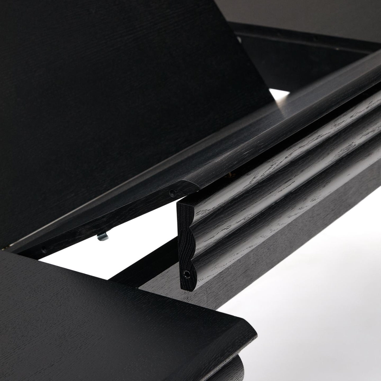 Masa dining extensibila neagra din lemn 90x200(280) cm Lenon Kave Home