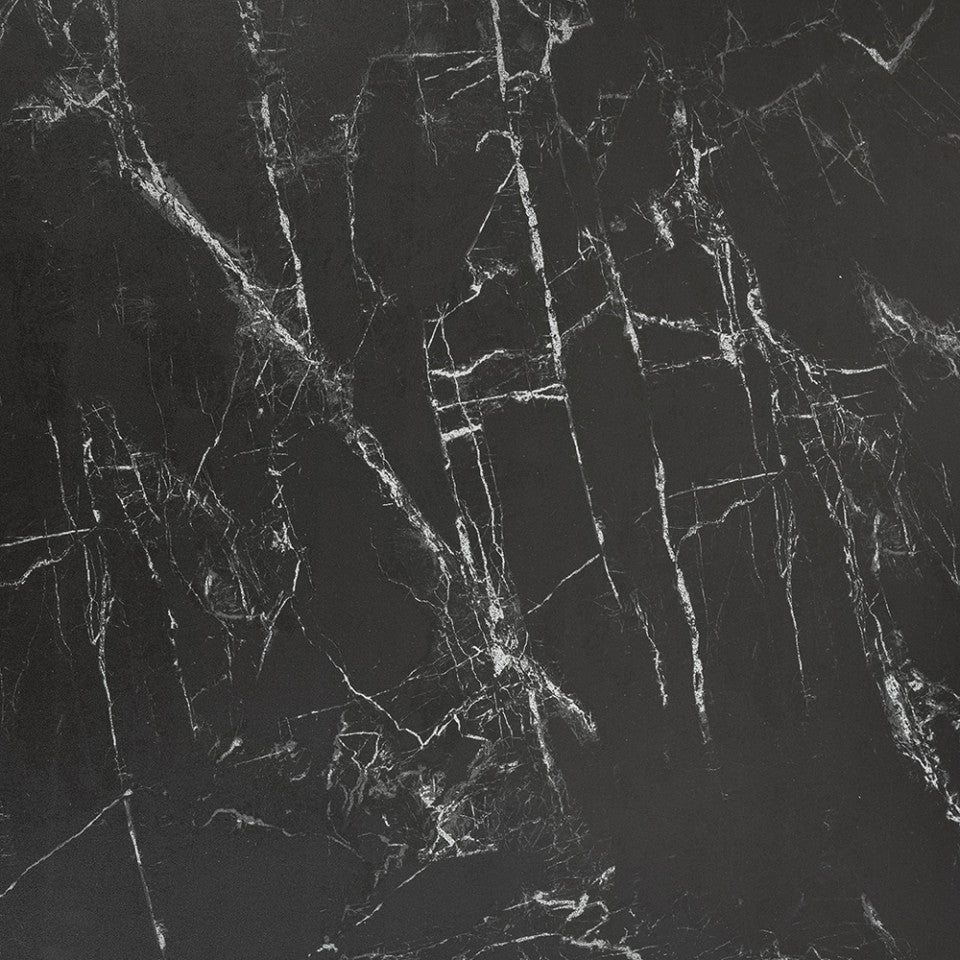 Masa dining extensibila neagra din metal 100x130(190) cm Yodalia Marble Kave Home