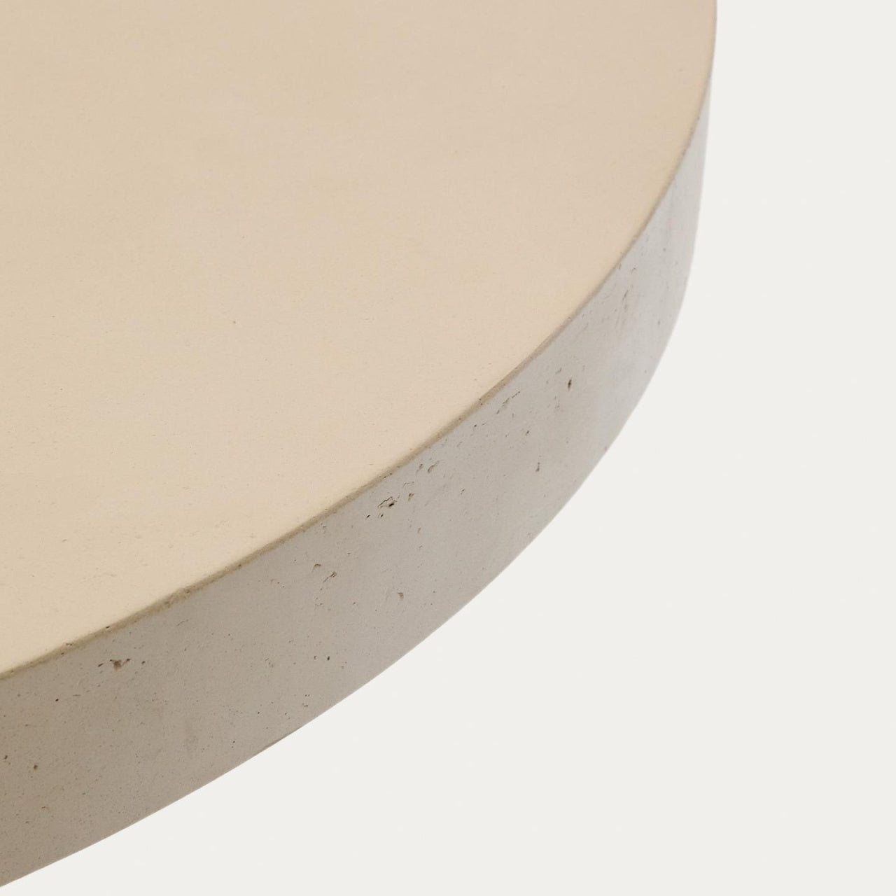 Masa dining exterior bej din ciment 120 cm Aiguablava Kave Home
