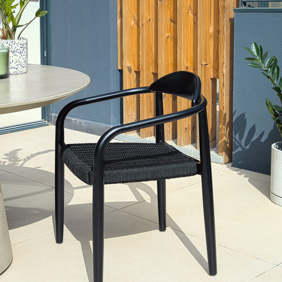 Masa dining exterior gri din ciment 120 cm Itai Kave Home