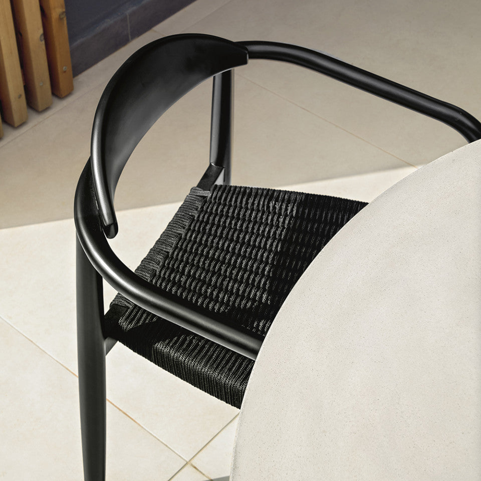 Masa dining exterior gri din ciment 120 cm Itai Kave Home
