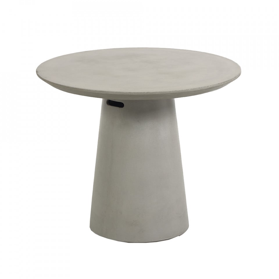 Masa dining exterior gri din ciment 90 cm Itai Kave Home