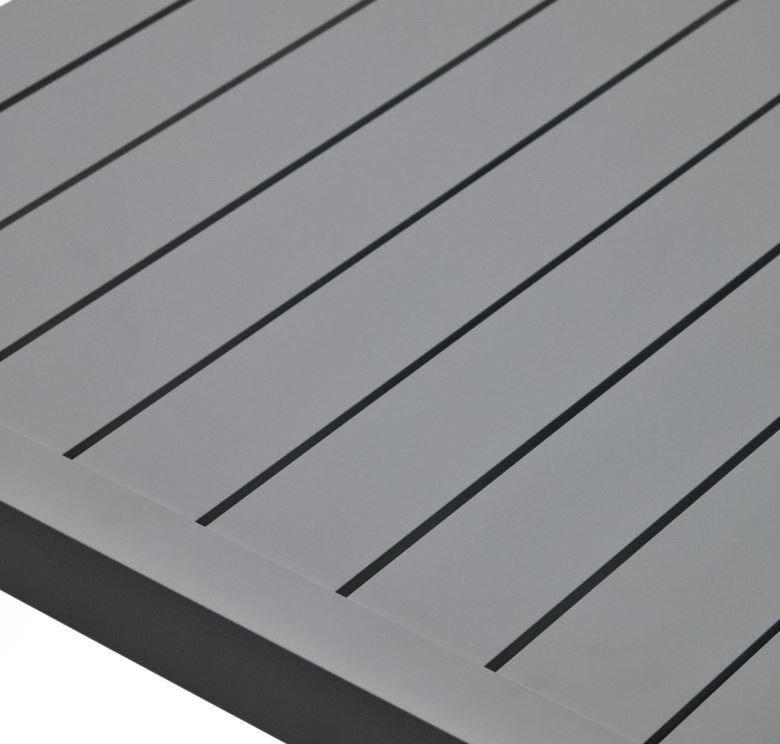 Masa dining exterior gri din metal 77x77 cm Culip Kave Home