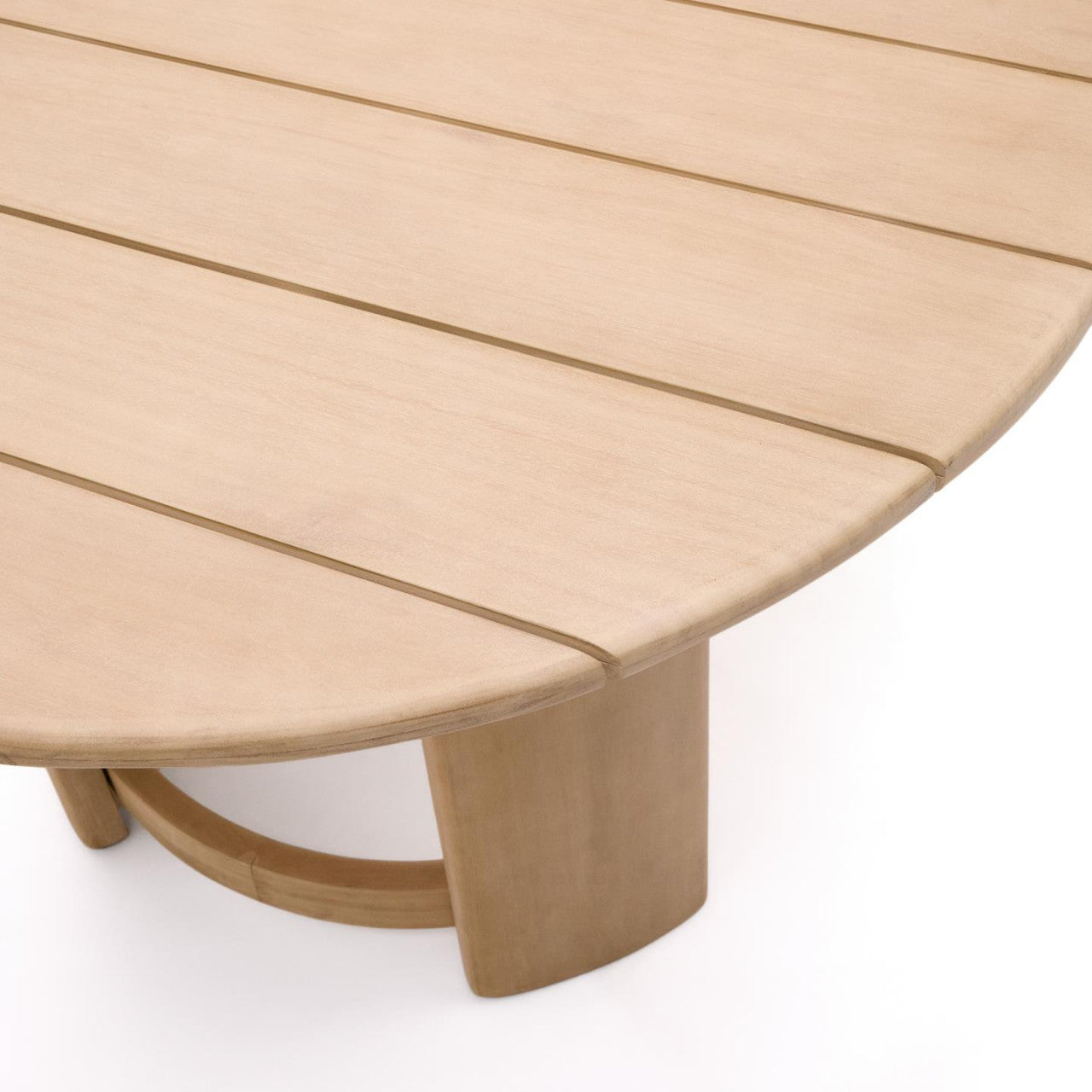 Masa dining exterior maro din lemn 110x280 cm Xoriguer Kave Home