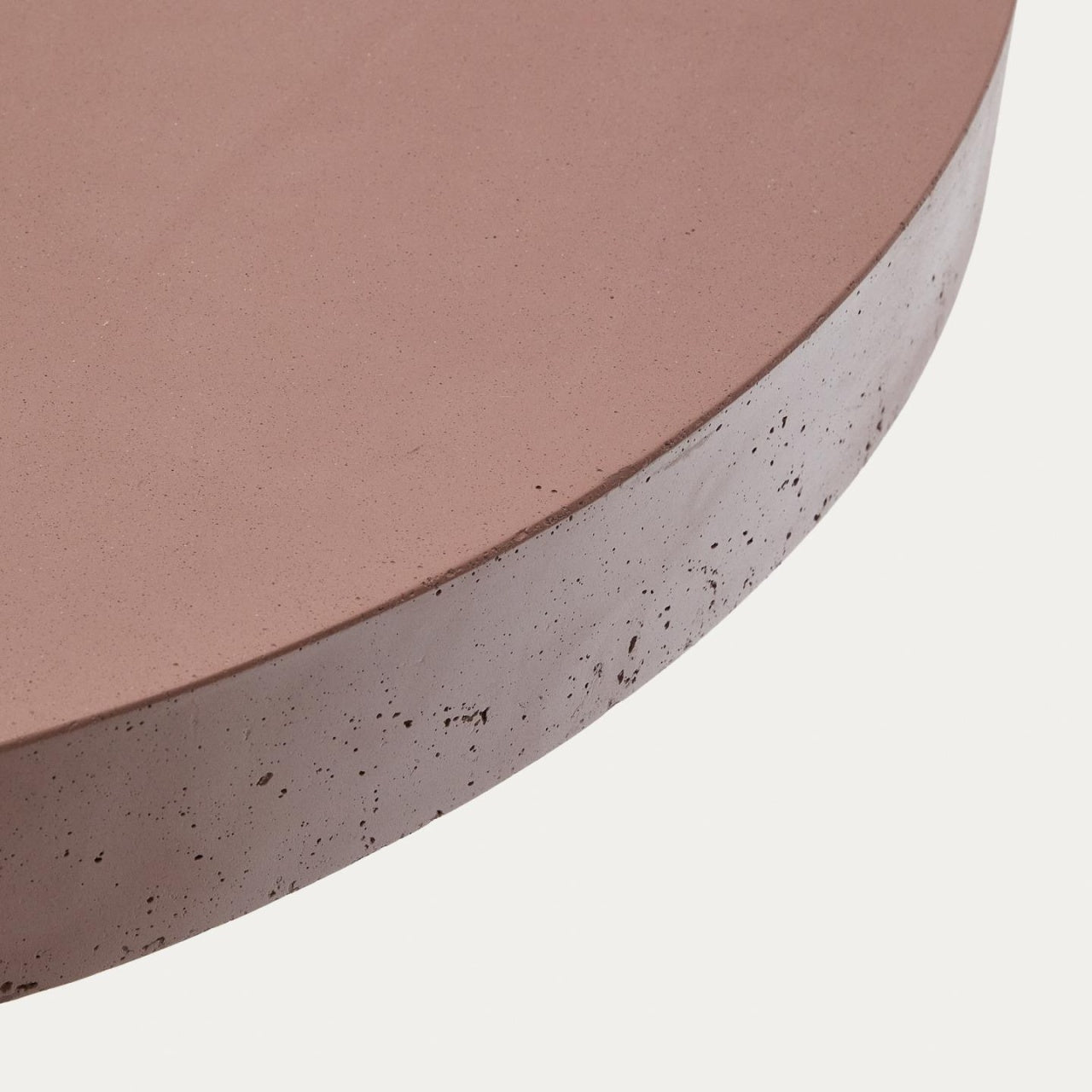 Masa dining exterior maro teracota din ciment 120 cm Aiguablava Kave Home