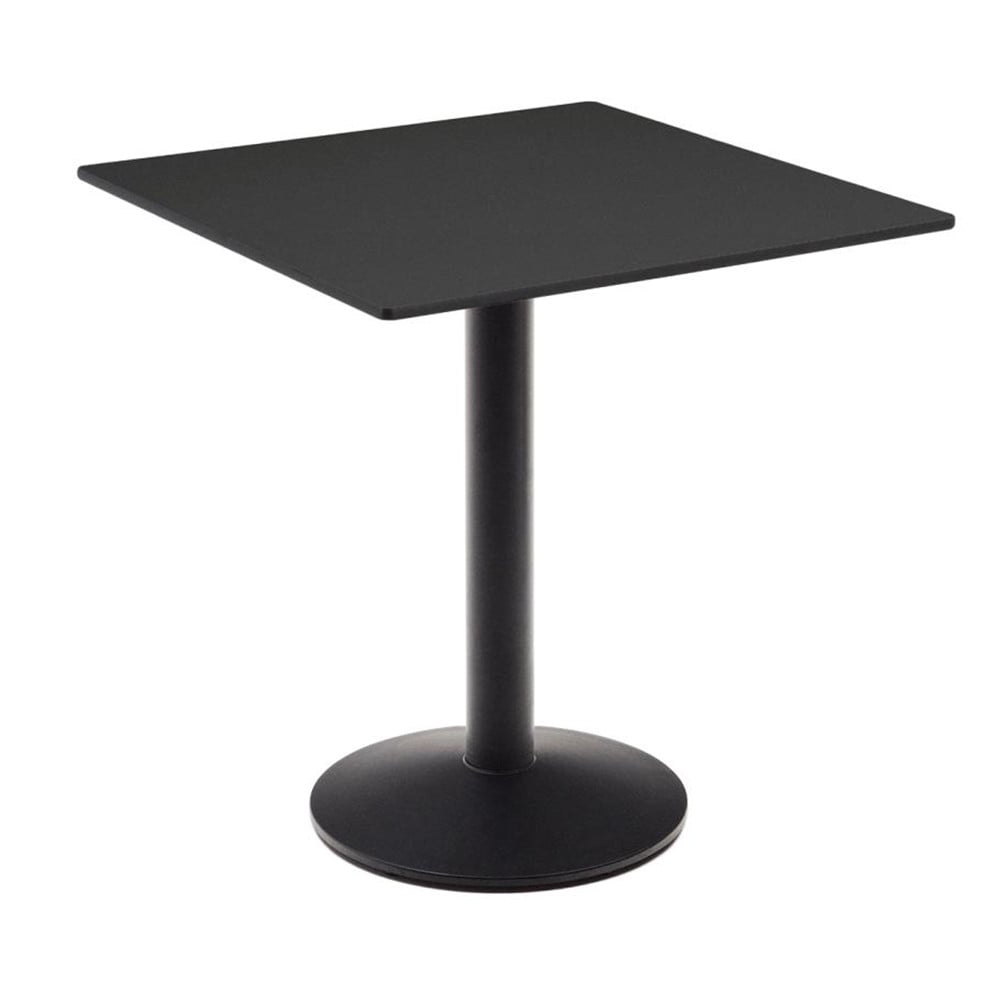 Masa dining exterior neagra din metal 68x68 cm Esilda Kave Home