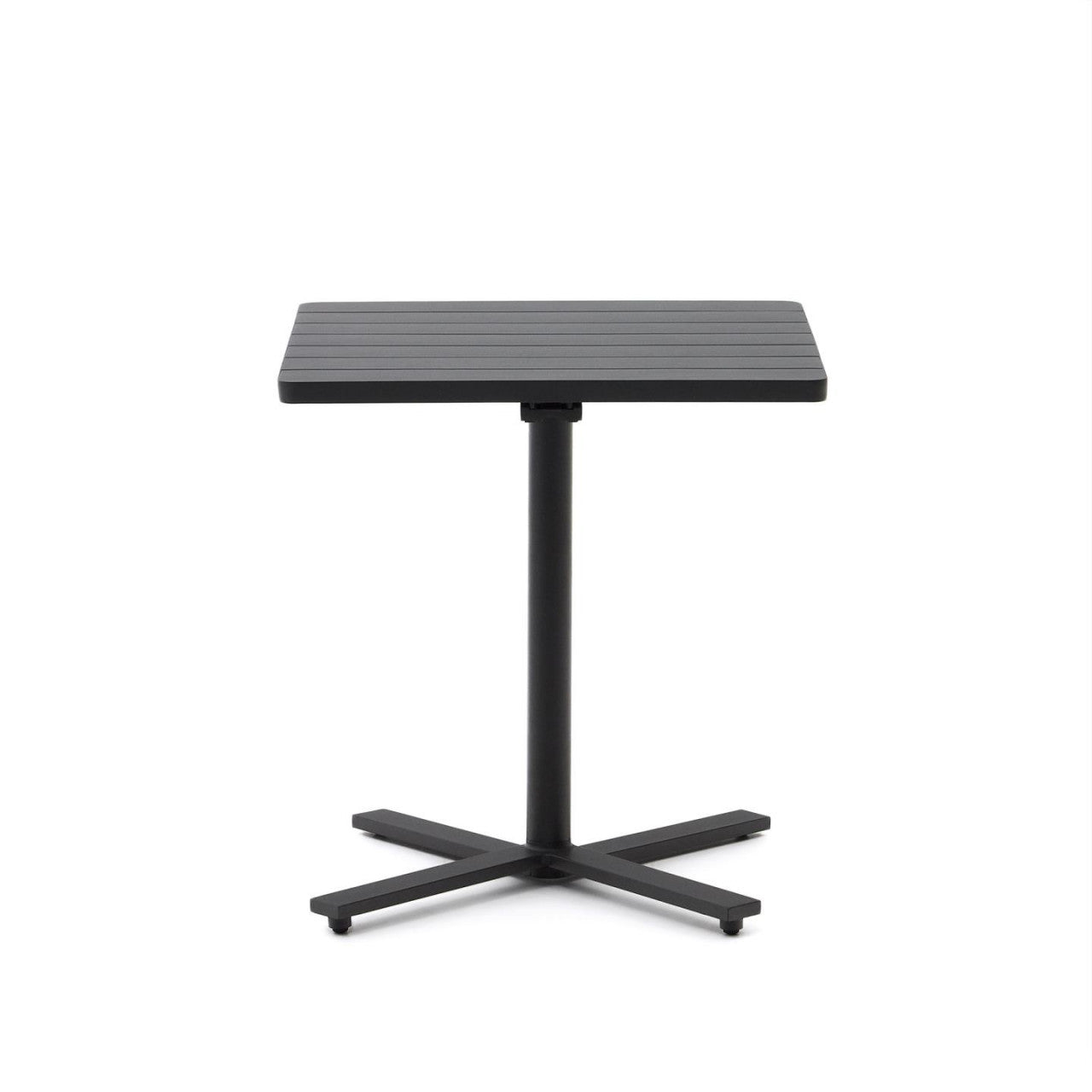 Masa dining exterior pliabila neagra din metal 70x70 cm Torreta X Kave Home