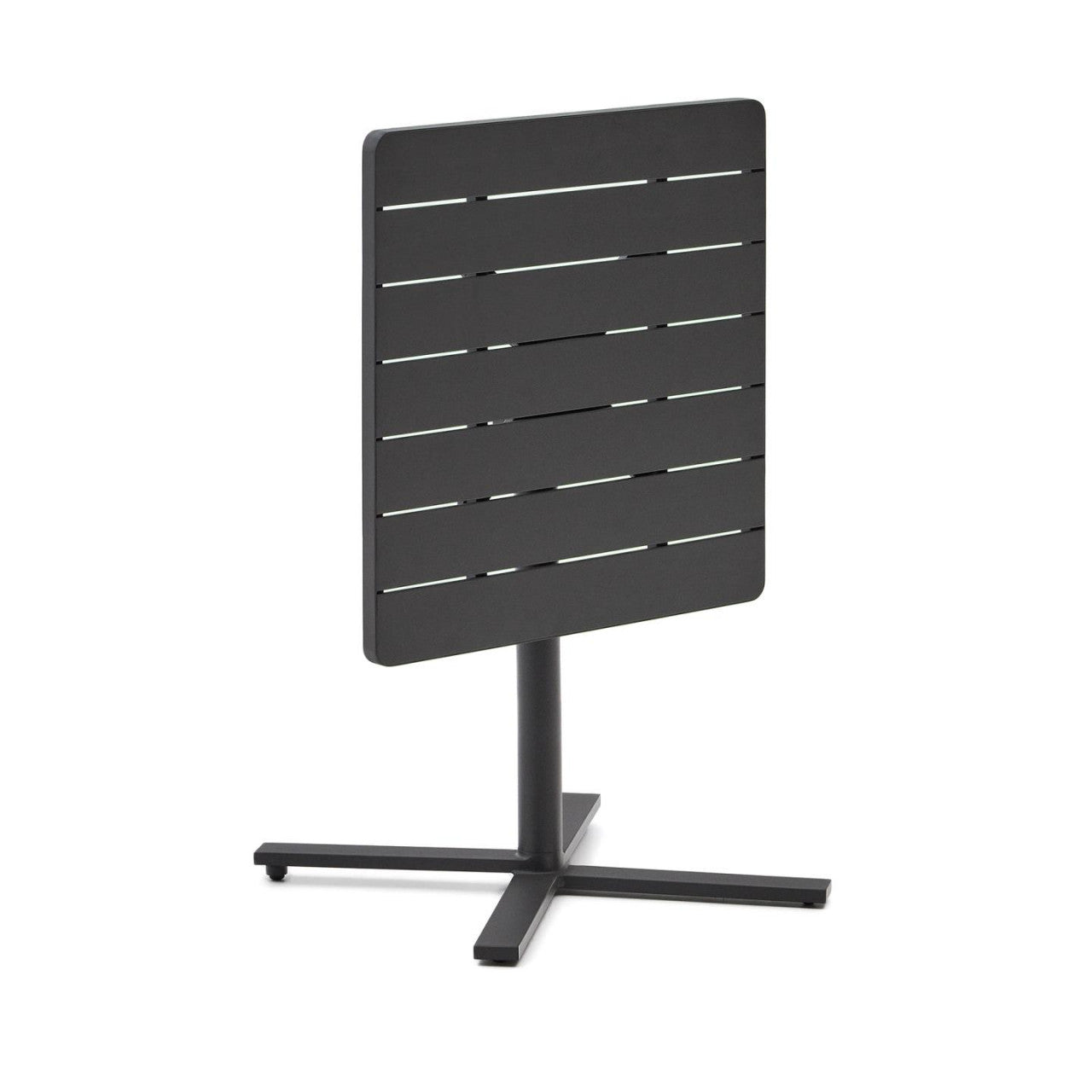 Masa dining exterior pliabila neagra din metal 70x70 cm Torreta X Kave Home