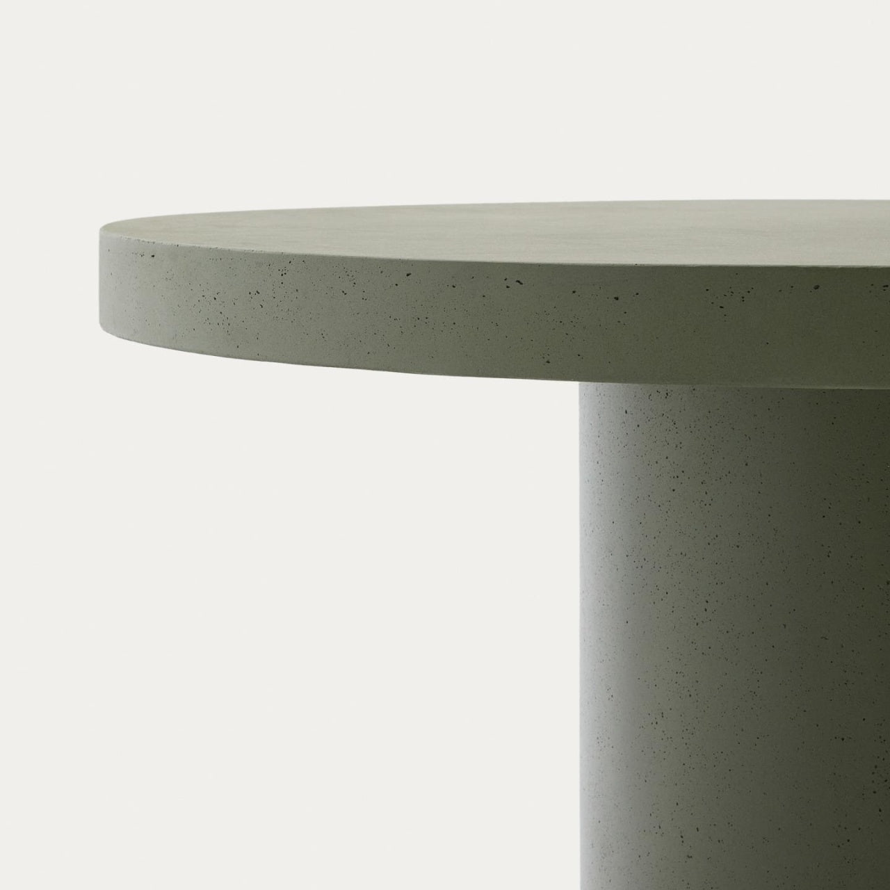 Masa dining exterior verde din ciment 120 cm Aiguablava Kave Home