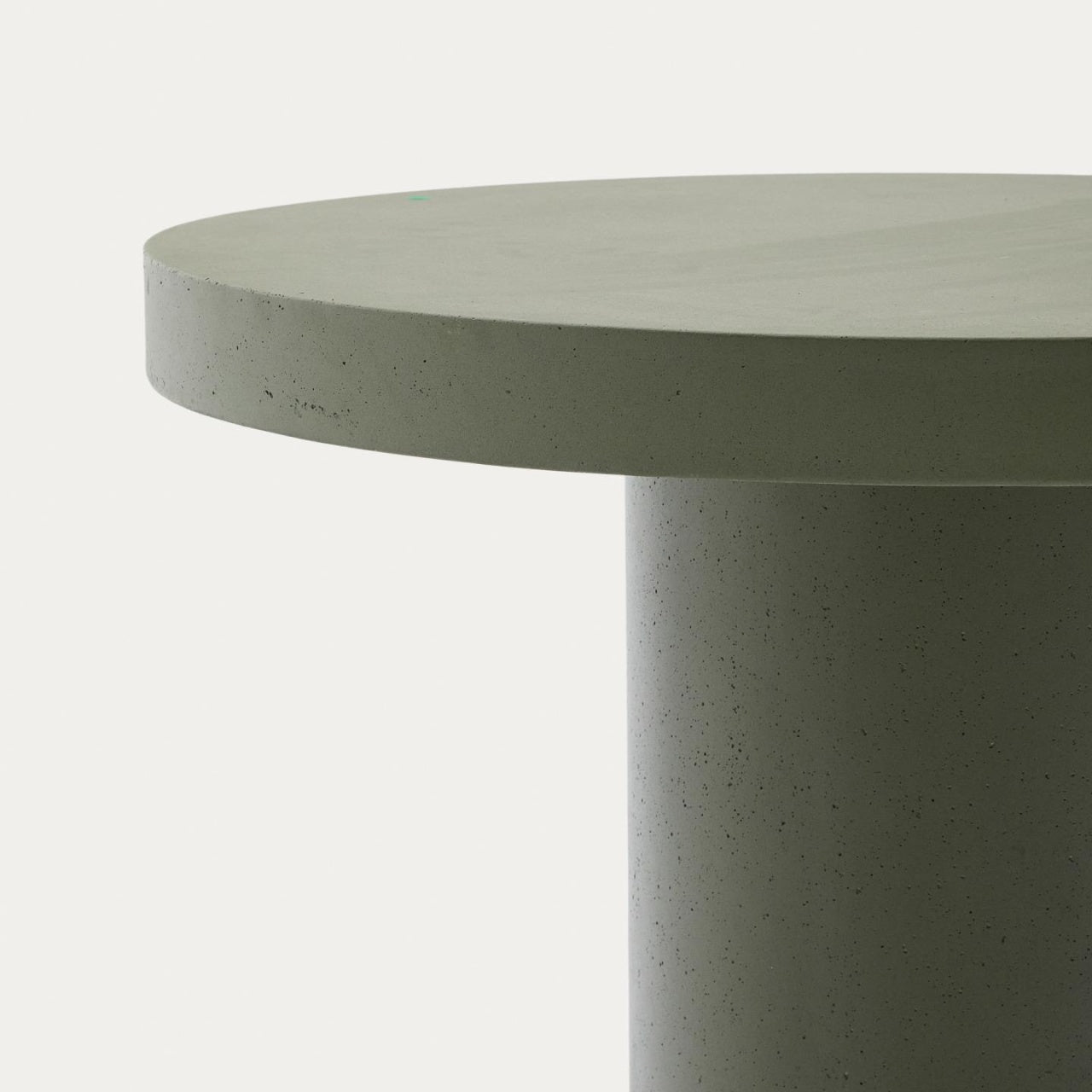 Masa dining exterior verde din ciment 90 cm Aiguablava Kave Home