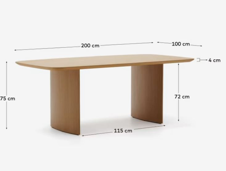 Masa dining maro 100x200 cm Litto Kave Home