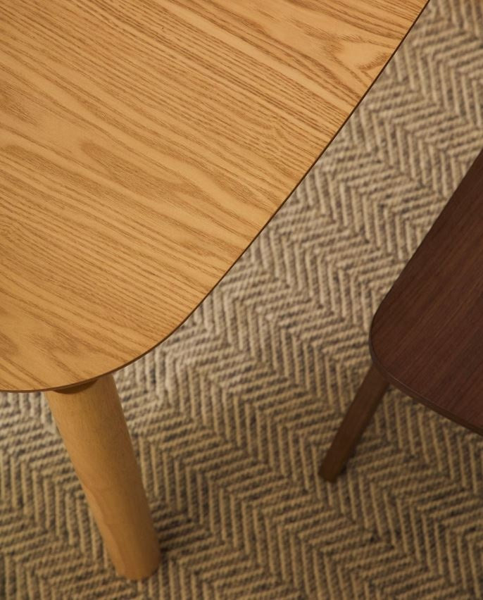 Masa dining maro din lemn 100x100 cm Indara Kave Home