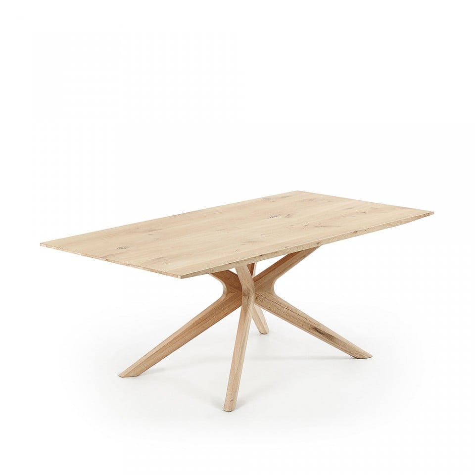 Masa dining maro din lemn 100x200 cm Armande Kave Home