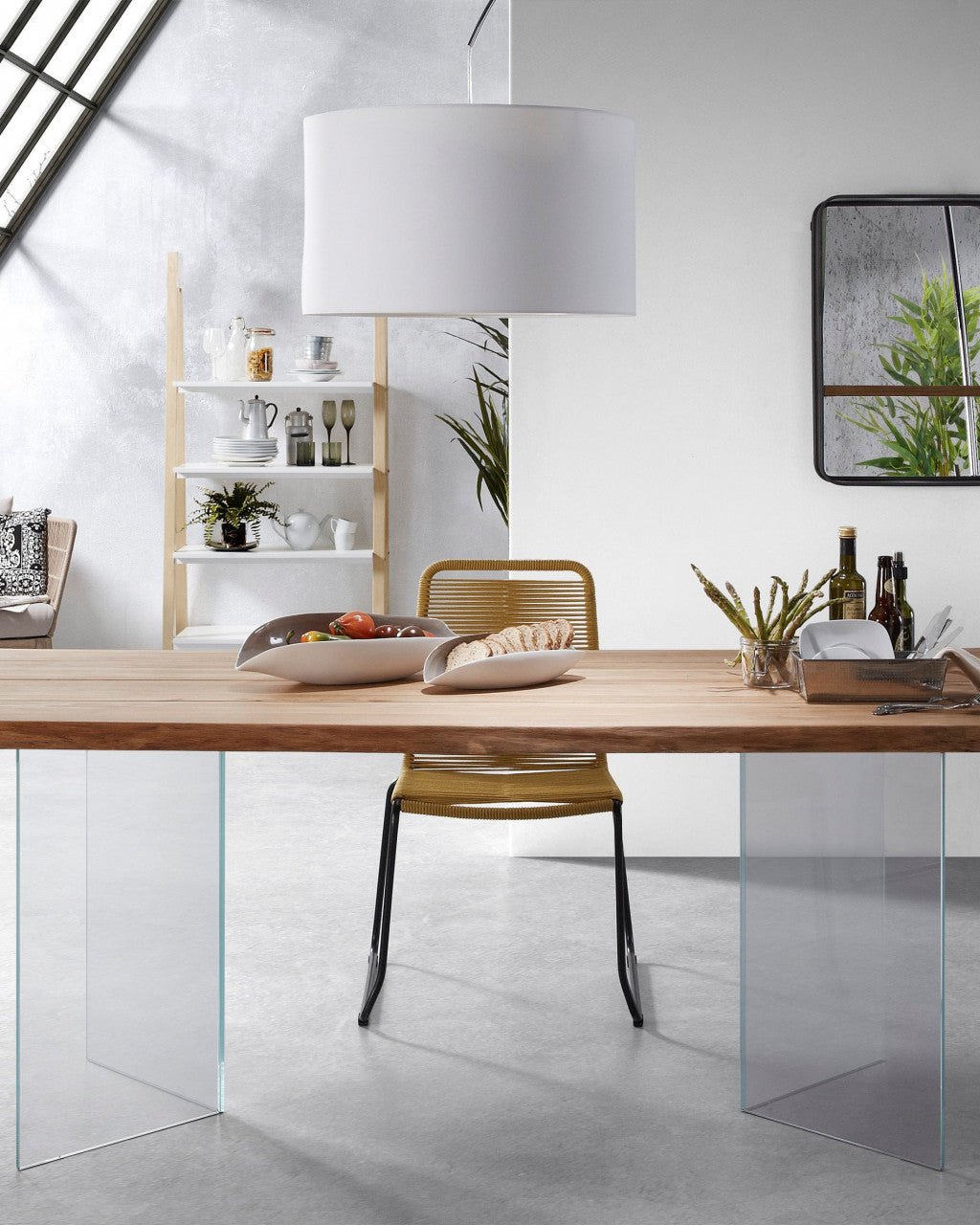 Masa dining maro din lemn 100x220 cm Lotty Kave Home